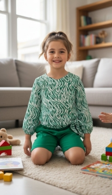 PAMPAL 2216 KIZ TAKIM YEŞİL 6-9 YAŞ