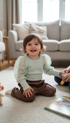 PAMPAL 0759 MEVSİMLİK TAKIM BEYAZ 2-5 YAŞ