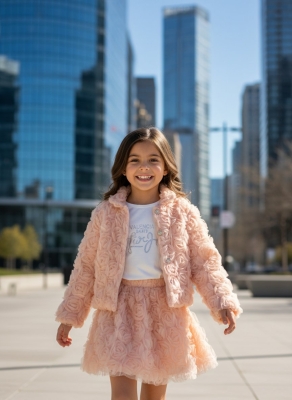 PAMPAL 2239 ETEKLİ ÜÇLÜ TAKIM EKRU 6-9 YAŞ