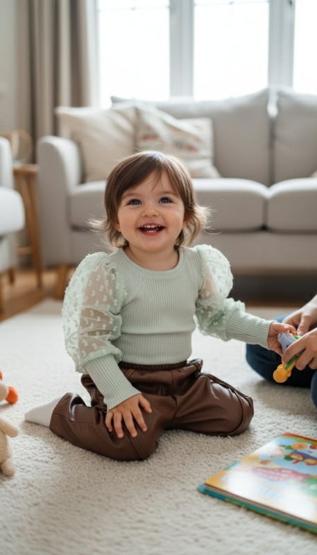 PAMPAL 0759 MEVSİMLİK TAKIM BEYAZ 2-5 YAŞ